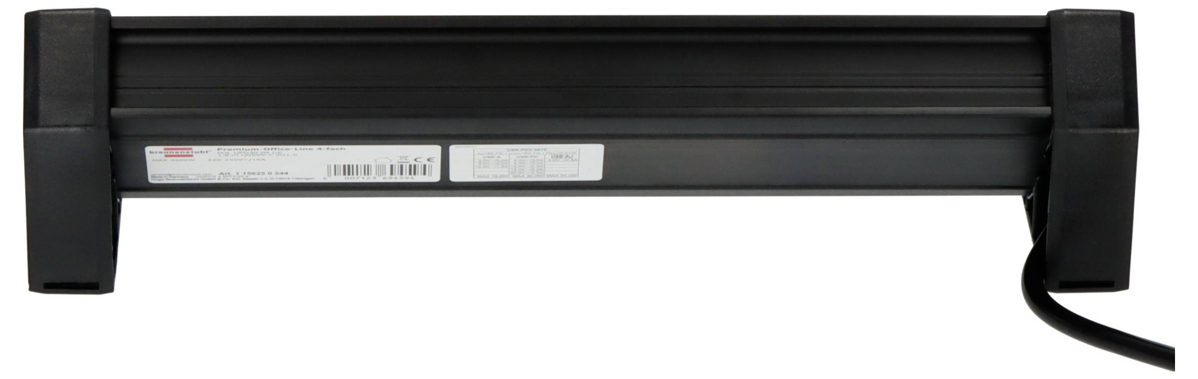 Brennenstuhl 1156250544 Steckdosenleiste Schwarz Schutzkontakt 1 St.-1