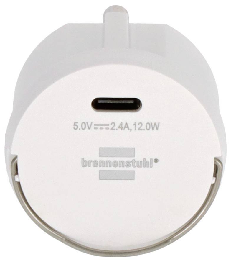 Brennenstuhl BRENNENSTUHL - Steckdoseneinsatz USB C 2,4A Adapter 12 W Weiß-2
