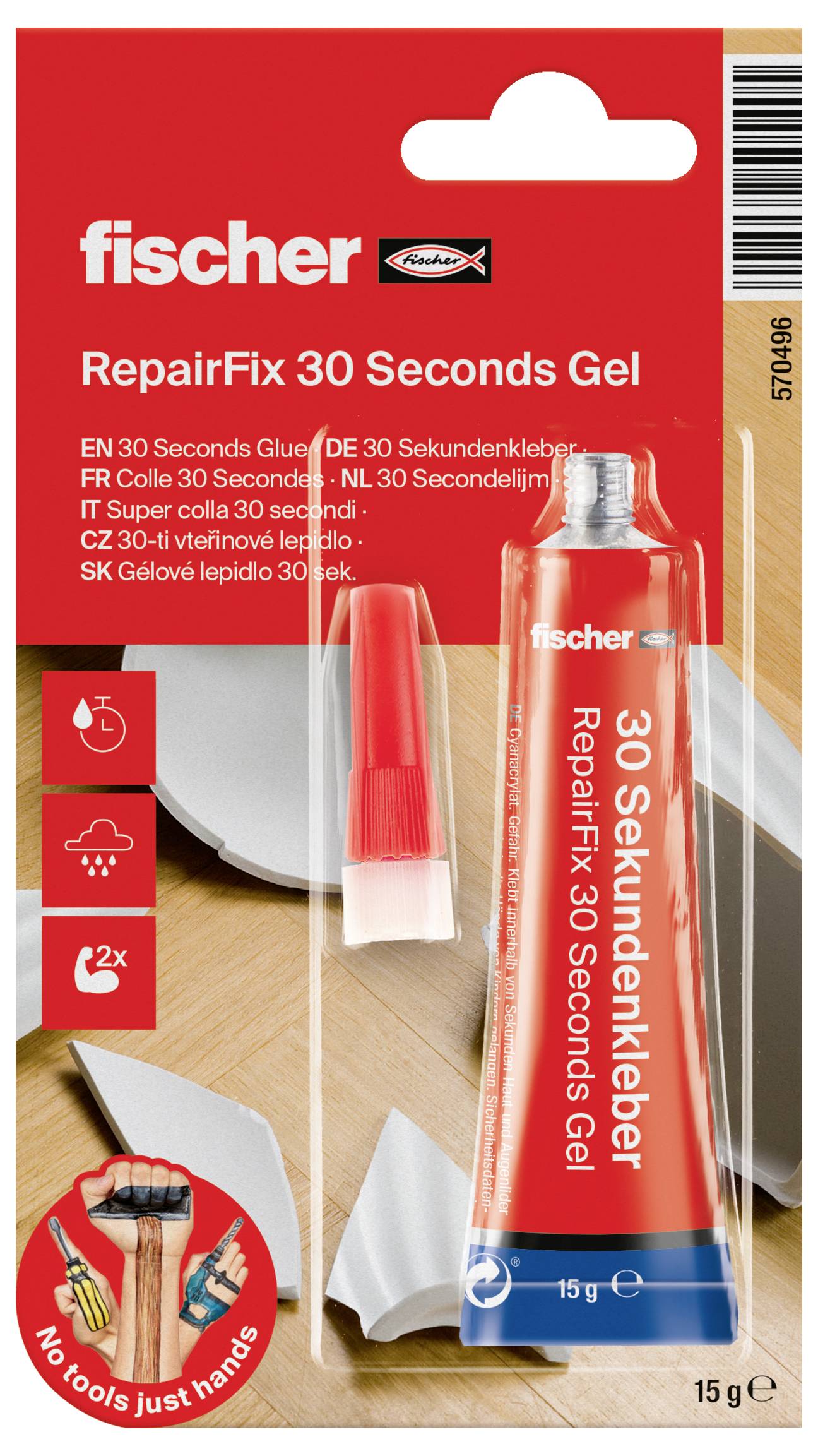Fischer RepairFix 30 Sekundenkleber 570496 15 g-1