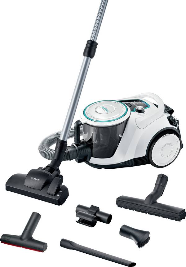 Bosch beutelloser Staubsauger GS41  Serie 6, weiß  Staubsauger ohne Beutel 700 W Beutellos