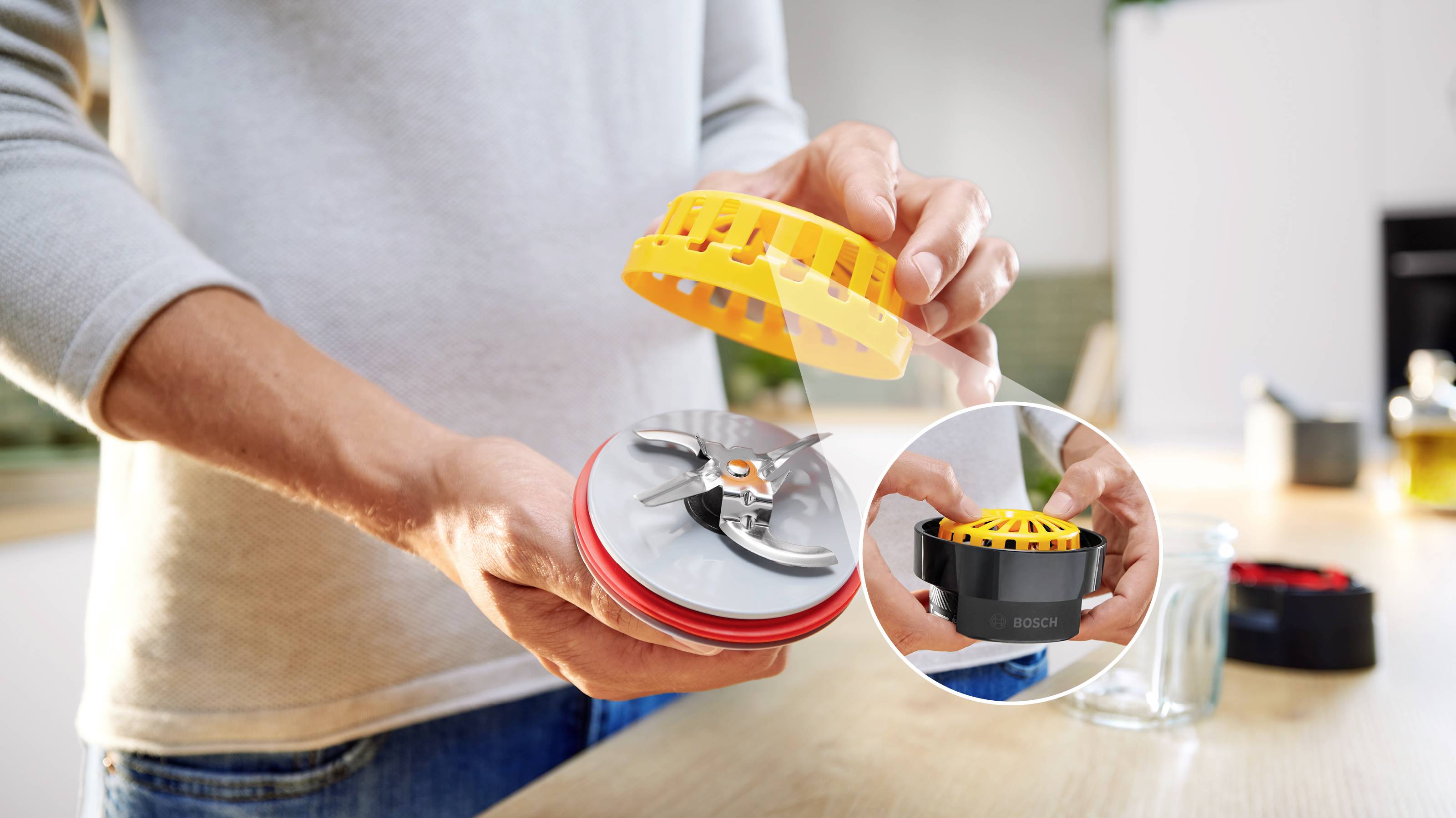 Bosch 3 in 1 Mühle Zerkleinerer für Bosch Küchenmaschine Serie 6 und 8 Zerkleinerer Schwarz-3