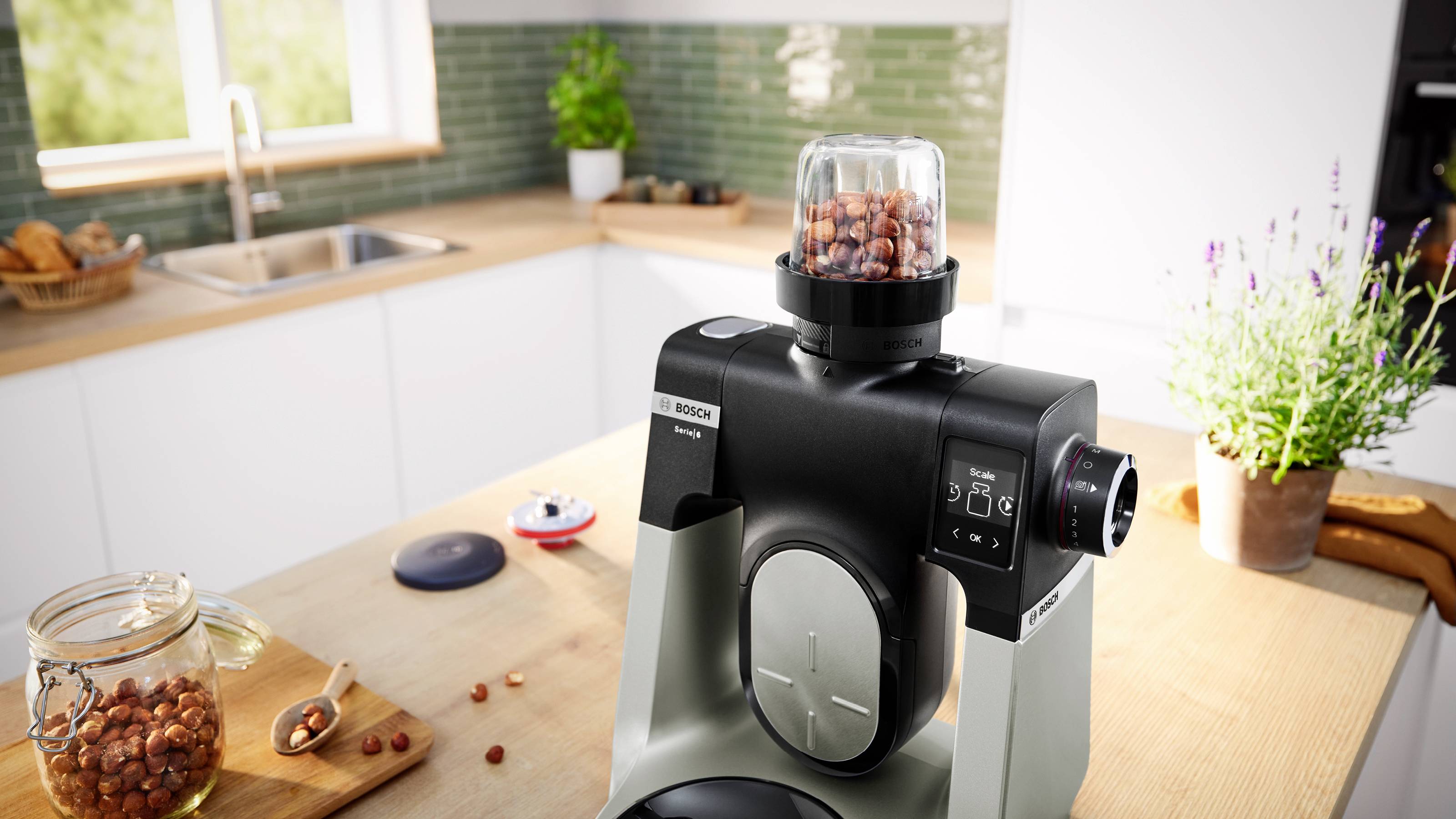 Bosch 3 in 1 Mühle Zerkleinerer für Bosch Küchenmaschine Serie 6 und 8 Zerkleinerer Schwarz-11