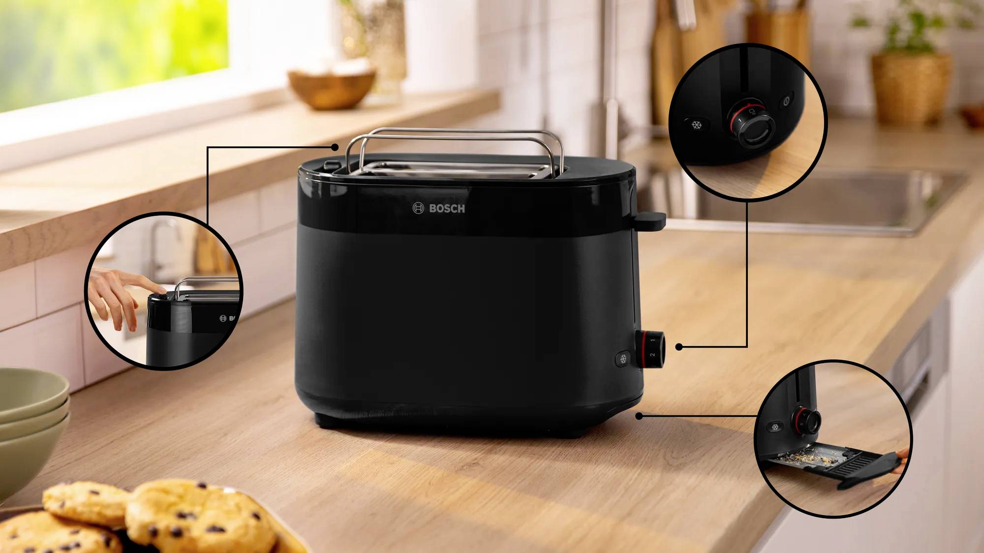 Bosch Kompakt Toaster MyMoment, schwarz Toaster Schwarz-1