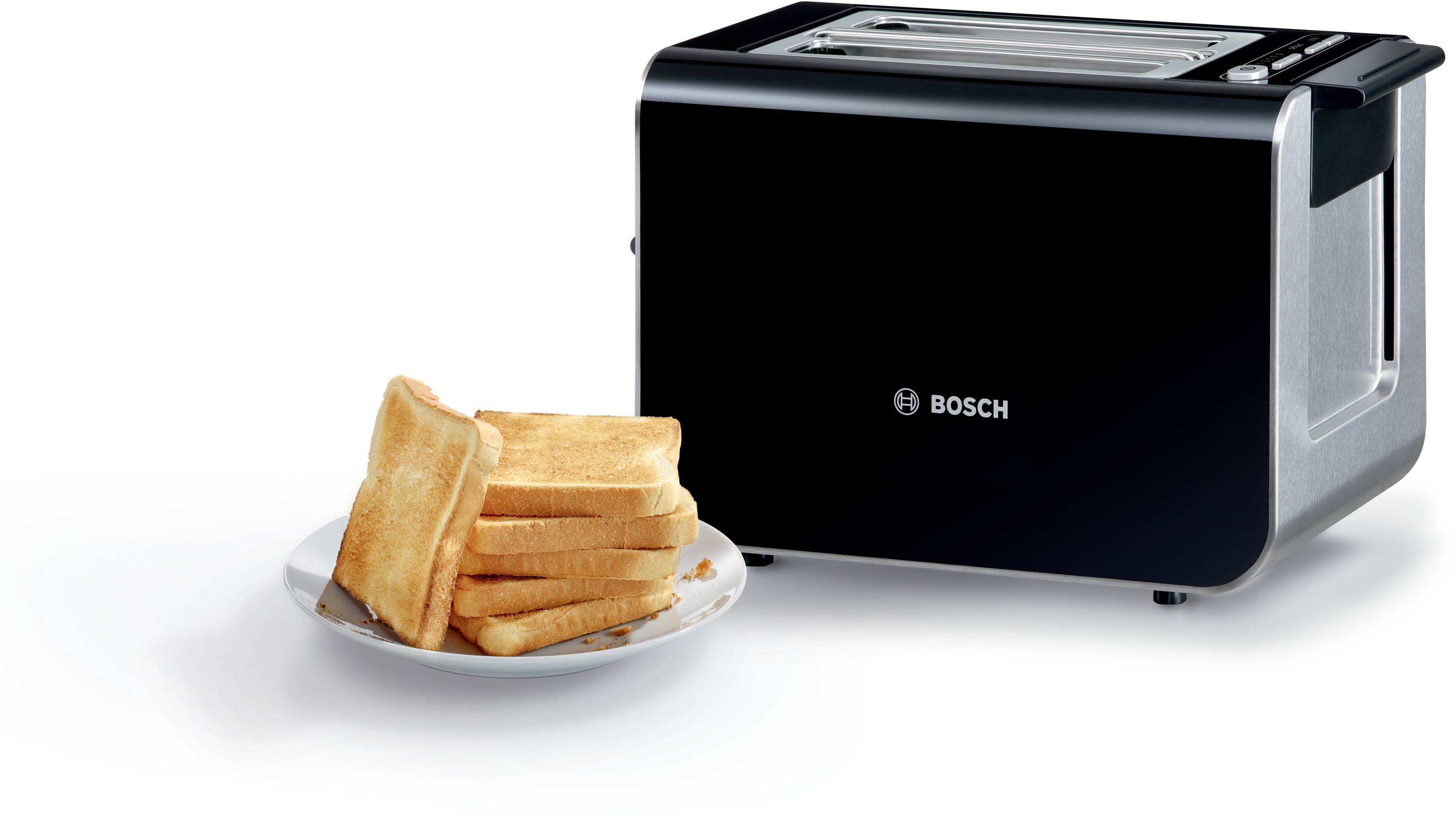 Bosch Kompakt Styline, schwarz Toaster Schwarz-6