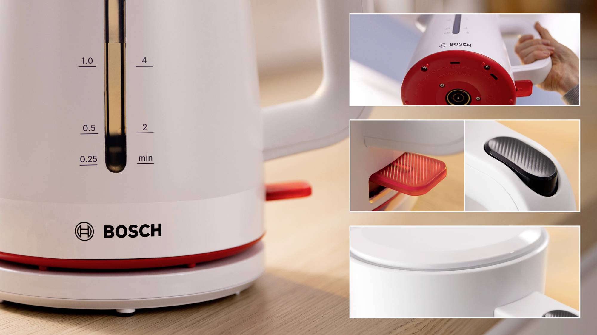 Bosch Wasserkocher 1,7L MyMoment, weiß Wasserkocher Überhitzungsschutz Weiß Fassungsvermögen: 1.7 l-3