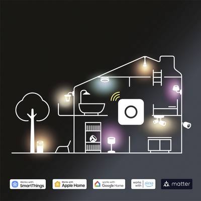 Philips Hue Tischleuchte, Wandleuchte 8720169339712 Philips Hue Play Wallwasher, schwarz LED 20 W-8