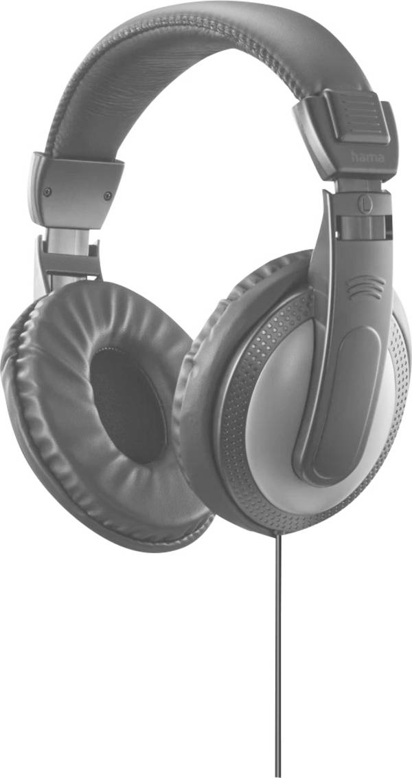 hama 00221781 Kopfhörer "Shell II", Over-Ear, langes Kabel (2m), Schwarz