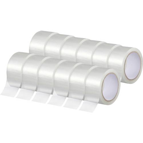 TOOLCRAFT 2xTO-10187127 Packband Transparent (L x B) 66 m x 50 mm 12 St.