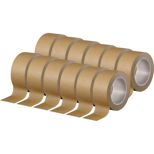 TOOLCRAFT 2xTO-10194390 Packband Braun (L x B) 50 m x 50 mm 12 St.