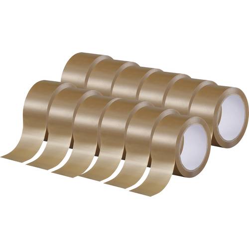 TOOLCRAFT 2xTO-10187040 Packband Braun (L x B) 66 m x 50 mm 12 St.