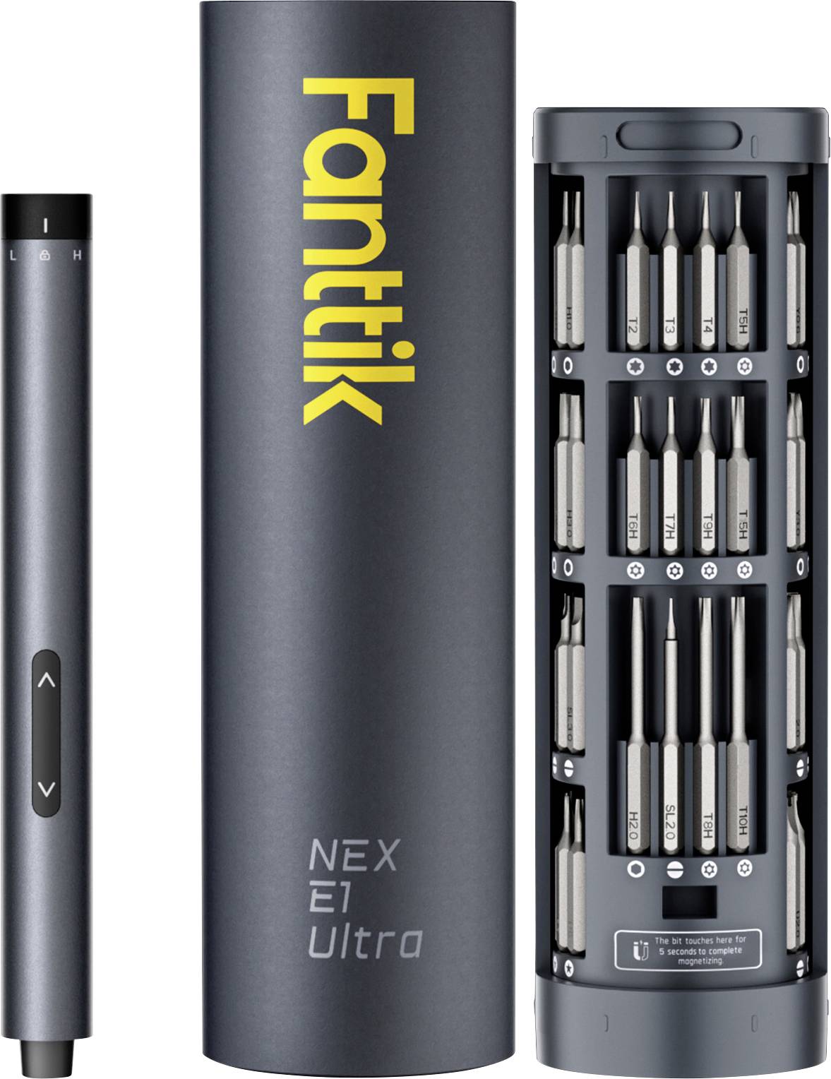 Fanttik 50 in 1 E1 Ultra Akku-Schraubendreher 3.7 V 350 mAh Li-Ion inkl. Aufbewahrungsbox, inkl. Akku-Lampe