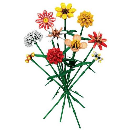 BRIXIES Plus Blumenstrauss / Flower bouquet Happy Sunset Konstruktions-Set