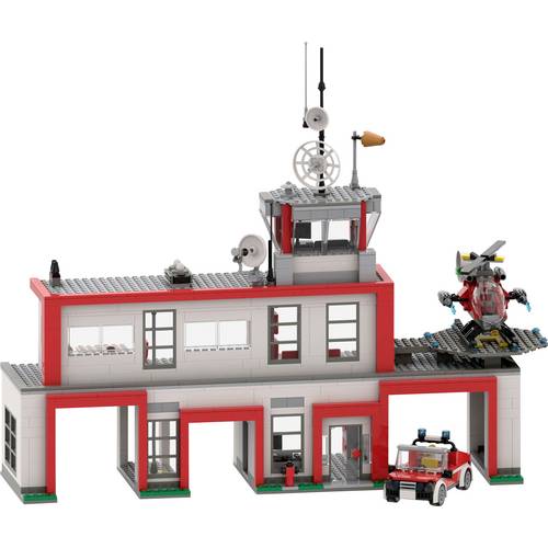 BRIXIES Plus Feuerwehr Station / Fire station Konstruktions-Set