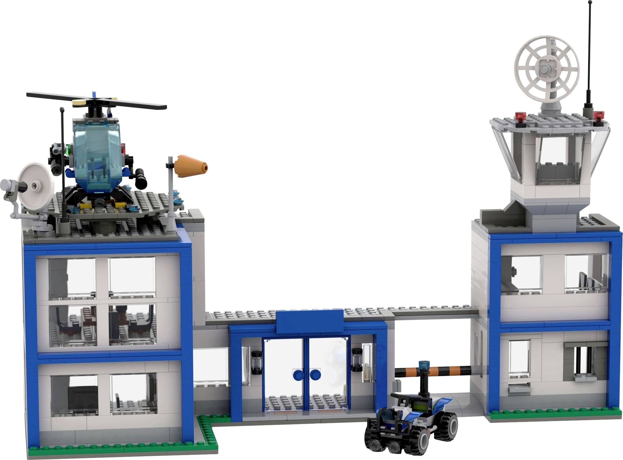 BRIXIES Plus Polizeistation / Police station Konstruktions-Set