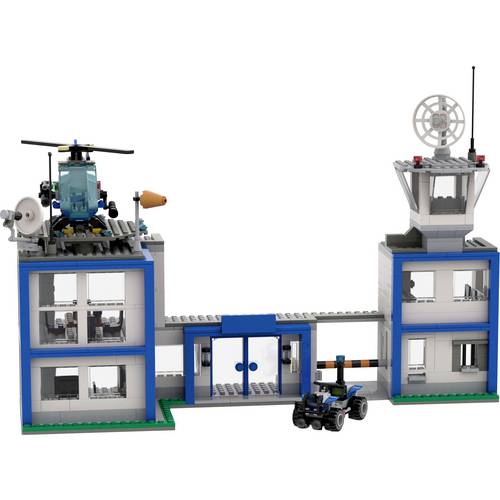 BRIXIES Plus Polizeistation / Police station Konstruktions-Set