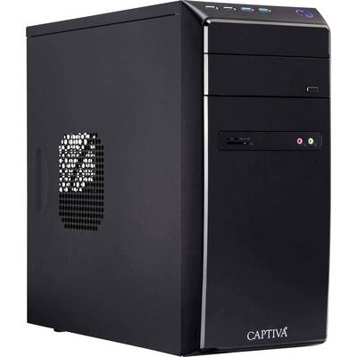 Ein schwarzer Computer-Tower mit elegantem Design, ausgestattet mit mehreren Anschlüssen und einem Belüftungsbereich an der Seite.