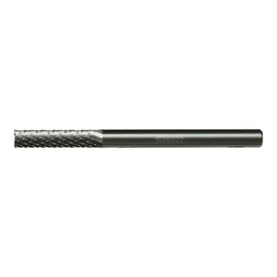 Ein zylindrischer Metallschneider mit strukturierter Spitze, der für präzises Bohren oder Formen von Materialien verwendet wird.