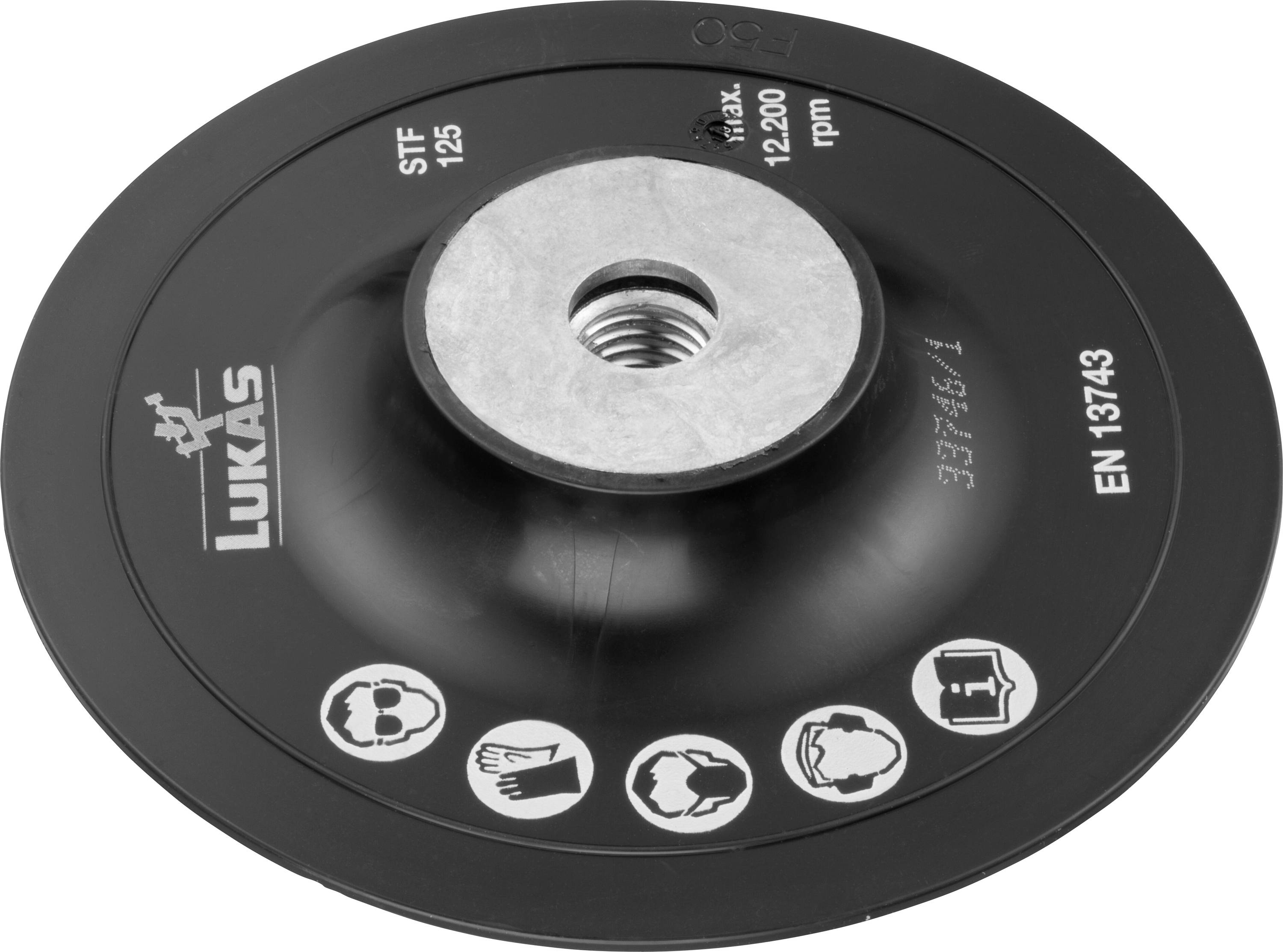 LUKAS-ERZETT A38311251001 Stützteller STF für Fiberscheiben Ø 125 mm mit M14-Gewinde für Winkelschleifer 1 St.