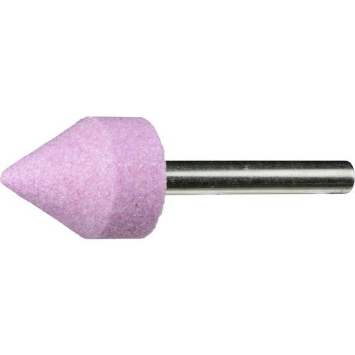Thumbnail - LUKAS-ERZETT A200402025602 Schleifstift WKS Walzenkegelform für Stahl/Stahlguss 20x25 mm Schaft 6 mm Edelkorund Korn 6...
