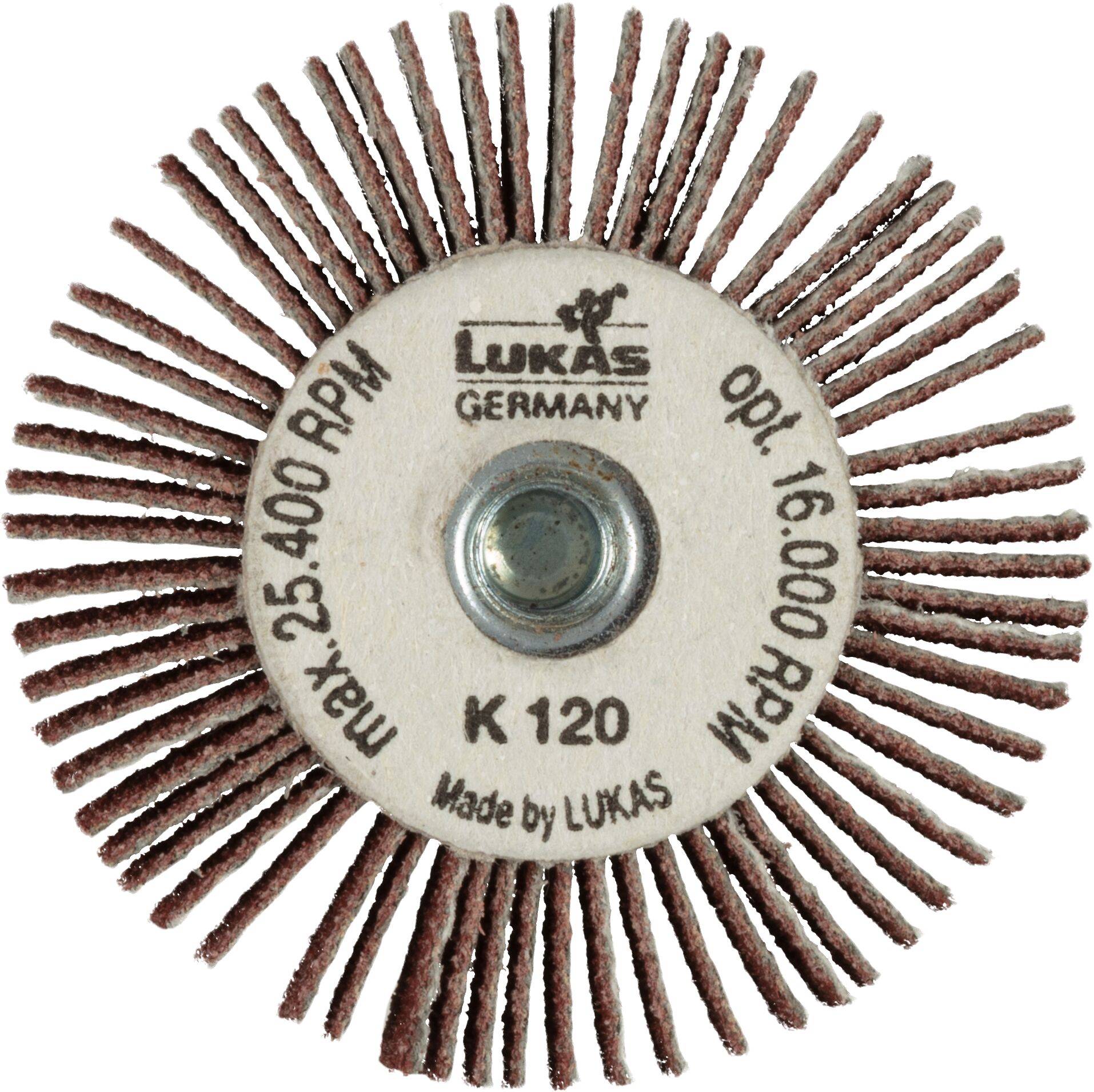 LUKAS-ERZETT A2207040150080 Fächerschleifer mit M6 Innengew. SFI universal 40x15 mm   Korund Korn 80 10 St.