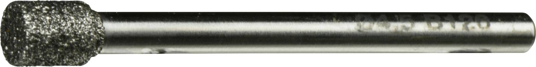 Ein zylindrischer Metallwerkzeug mit einer strukturierten Schleifspitze, verwendet zum Schleifen oder Formen von Materialien. Der Schaft trägt einen gravierten alphanumerischen Code.