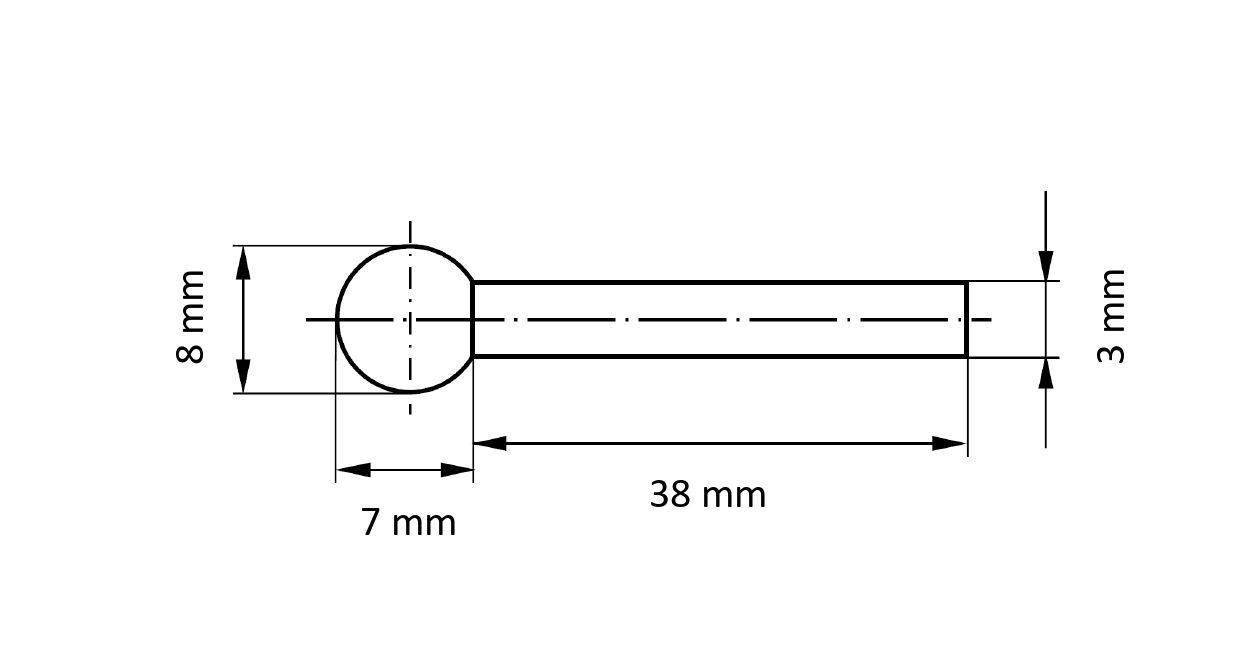 LUKAS-ERZETT A3703008083 Polierstift Durchmesser 3 mm 20 St.-4