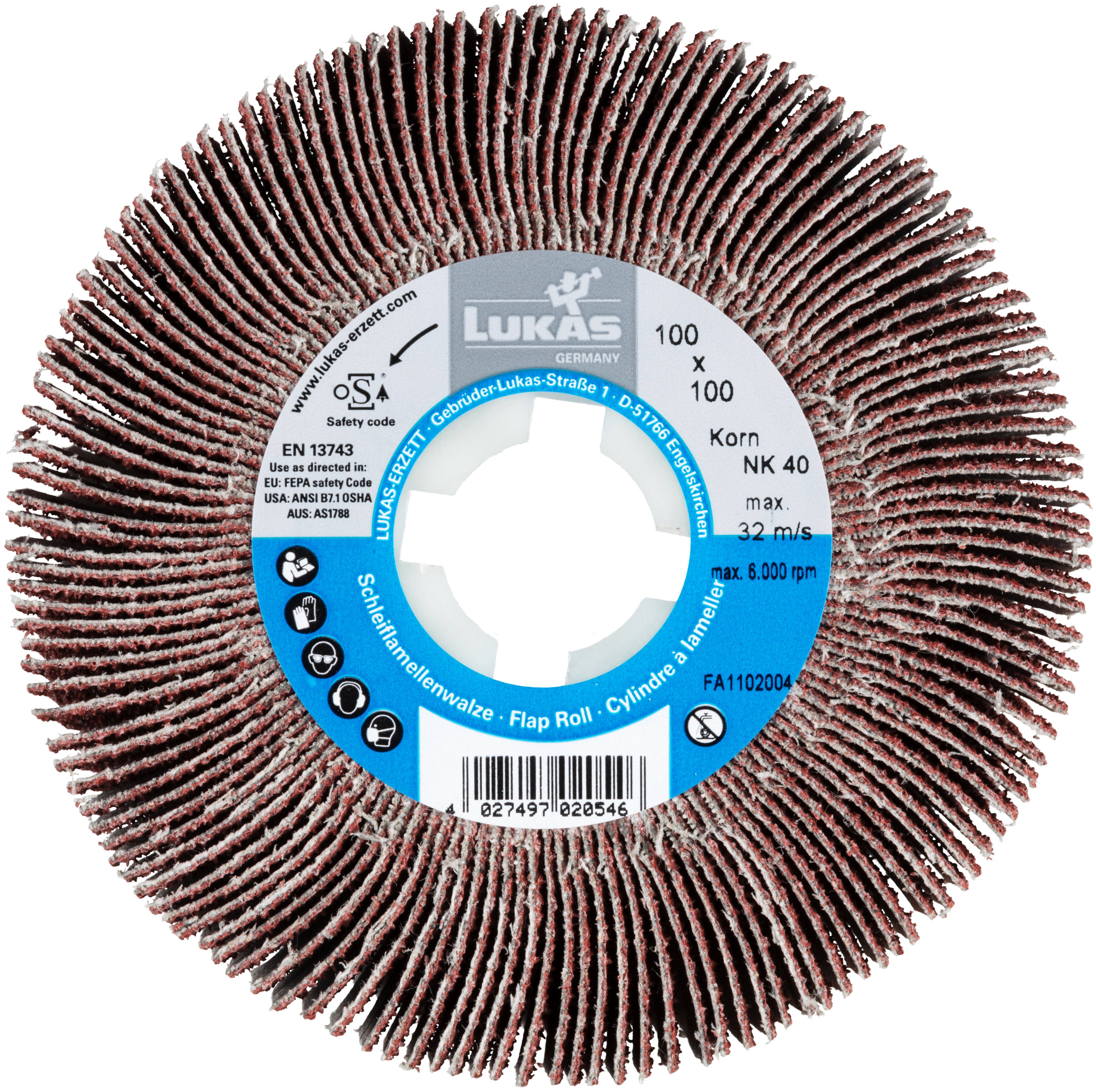 LUKAS-ERZETT A2280100500080 Schleifwalze LWL 100050 B.19 NK 80 Durchmesser 100 mm 2 St.