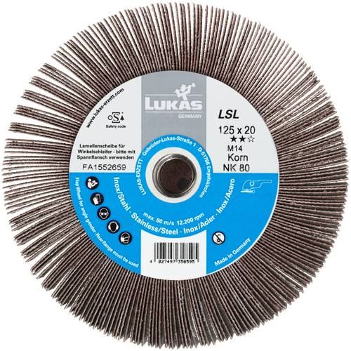 LUKAS-ERZETT A2280125200080001 LSL 125020 5/8 Lamellenschleifscheibe 5 St.