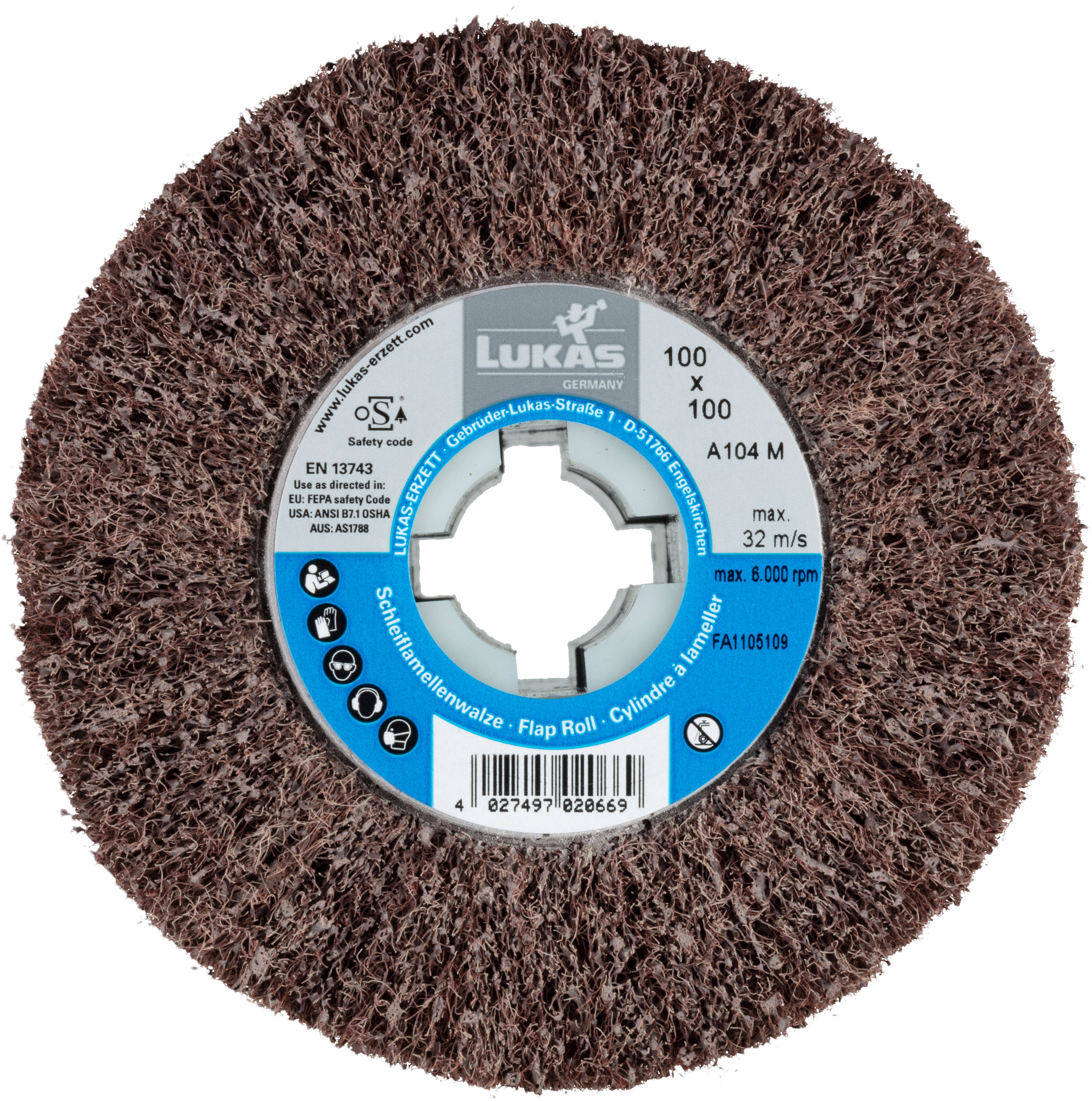 LUKAS-ERZETT A2281100500208 Schleifwalze LWF 100050 B.19 C 208 Durchmesser 100 mm 2 St.