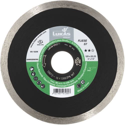 LUKAS-ERZETT A344111151107013 DiamantFLIESE S7 115 Diamanttrennscheibe 1 St.