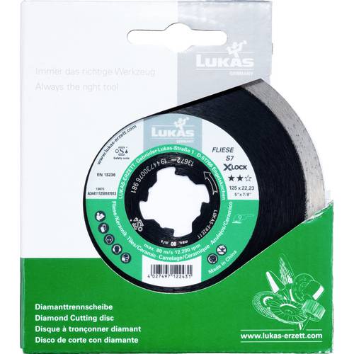 LUKAS-ERZETT A344111259107013 DiamantFLIESE S7 X-LOCK 125 Diamanttrennscheibe 10 St.