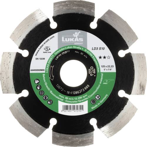 LUKAS-ERZETT A344131251210093 DiamantLD3 S10 125x22,23x10 Diamanttrennscheibe 1 St.