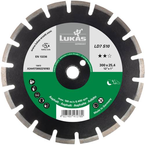 LUKAS-ERZETT A344173502210213 DiamantLD7 S10 350x25.40x10 Diamanttrennscheibe 1 St.