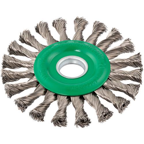 LUKAS-ERZETT Rund-Drahtbürste BRVZ für Edelstahl 115x12 mm für Winkelschleifer gezopft BRVZ 11512 B.22 VA A350211512234 ...