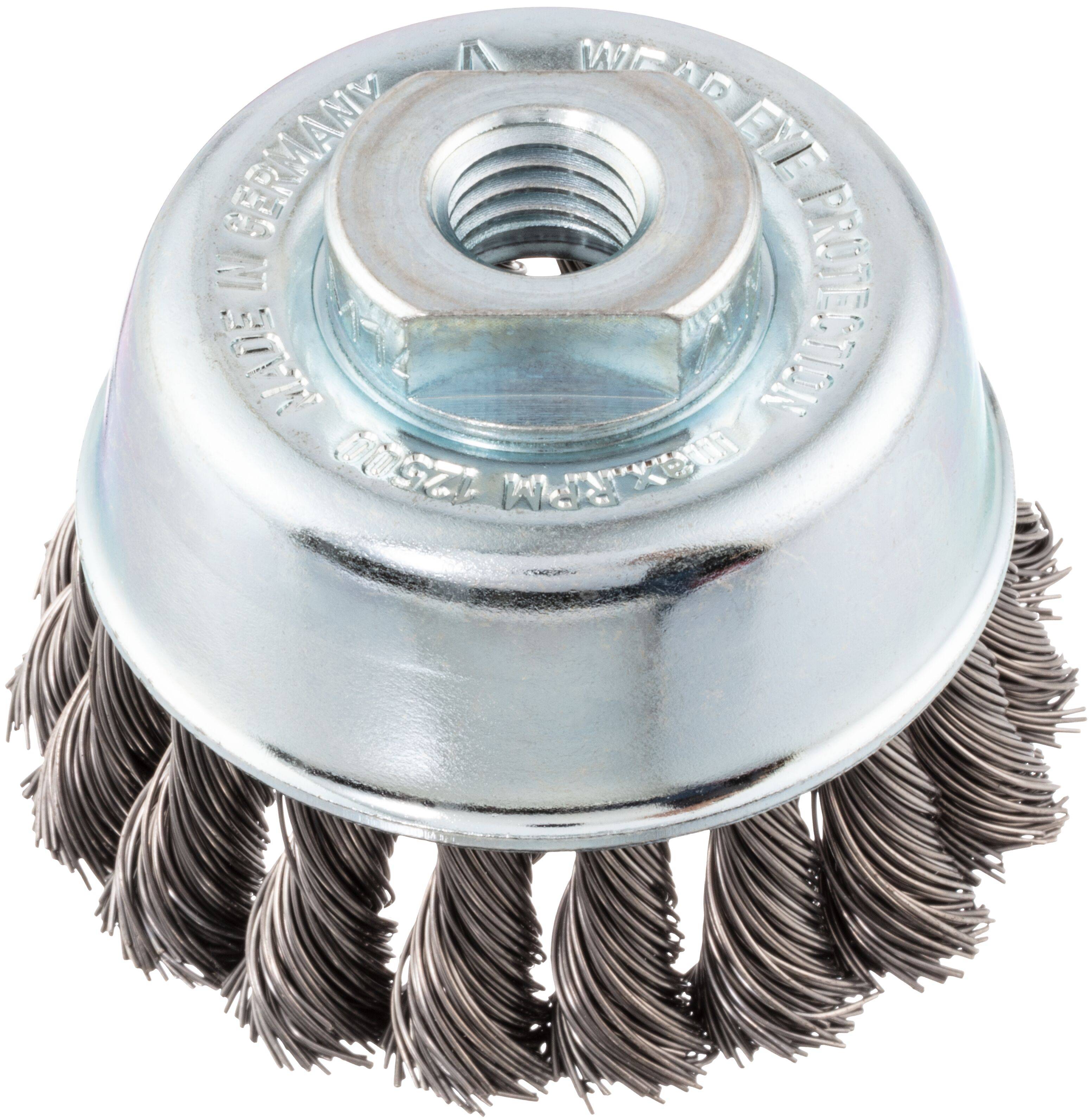 LUKAS-ERZETT Topfbürste BTVZ für Edelstahl 65x20 mm für Winkelschleifer gezopft BTVZ 06520 G M14 VA A350406520234 1 St.