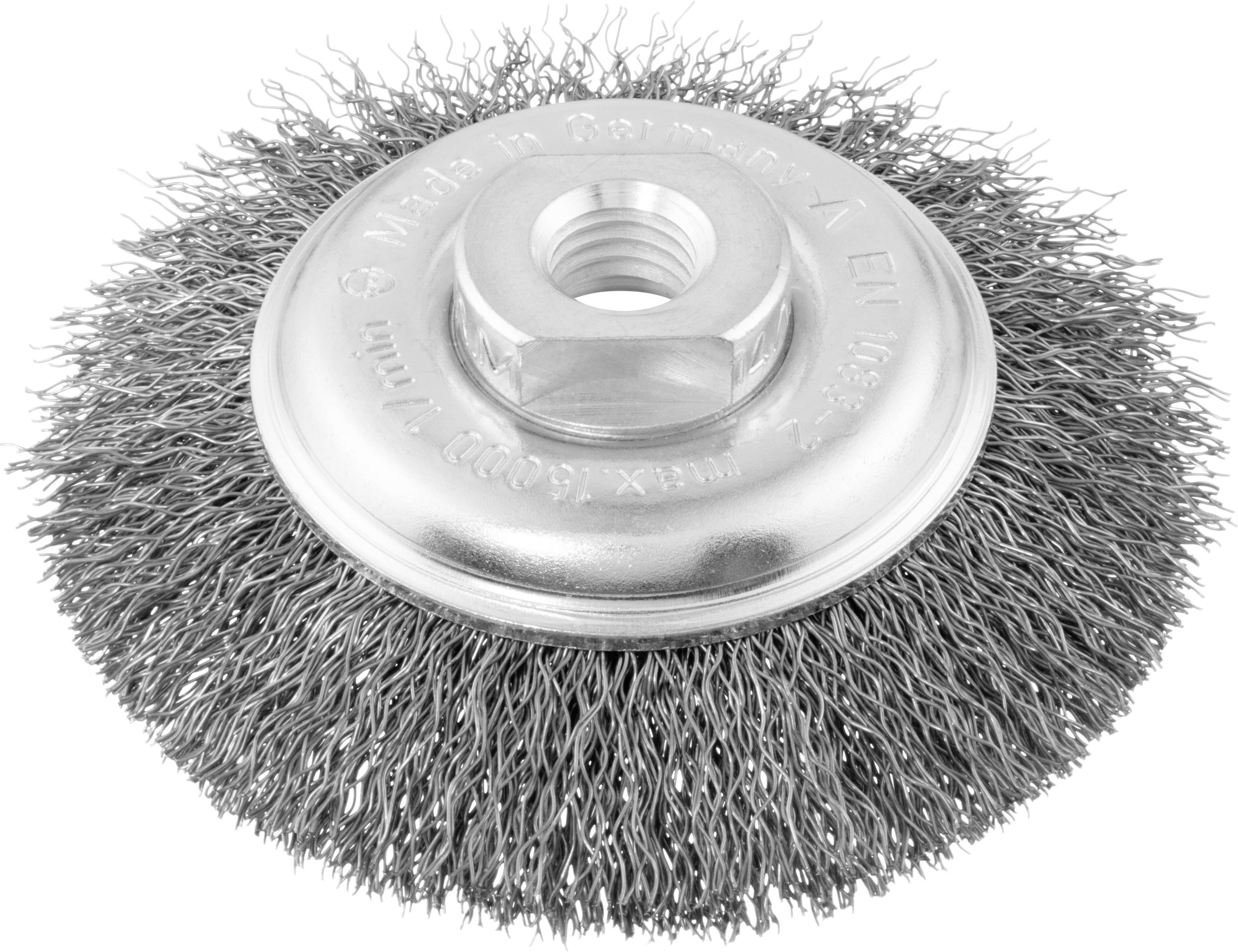 LUKAS-ERZETT Kegelbürste BKSW universal 100x12 mm für Geradschleifer gewellt BKSW 10012 M14 A350610012114 1 St.