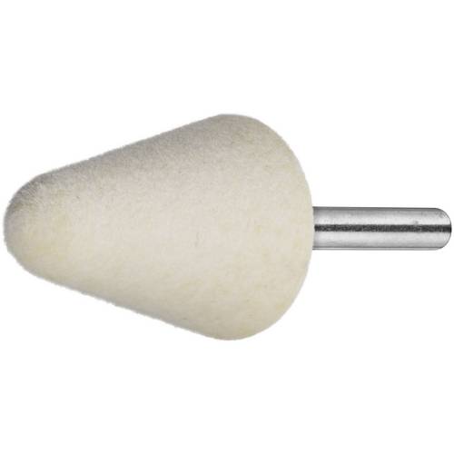 LUKAS-ERZETT A3705025306 Polierstift P3KE Rundkegelform 25x30 mm Schaft 6 mm Filz für Polierpaste 10 St.