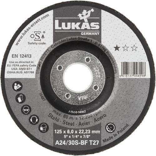 LUKAS-ERZETT AS000107V9802 T27 150x6,0x22,23 Schruppscheibe Durchmesser 150 mm 10 St.