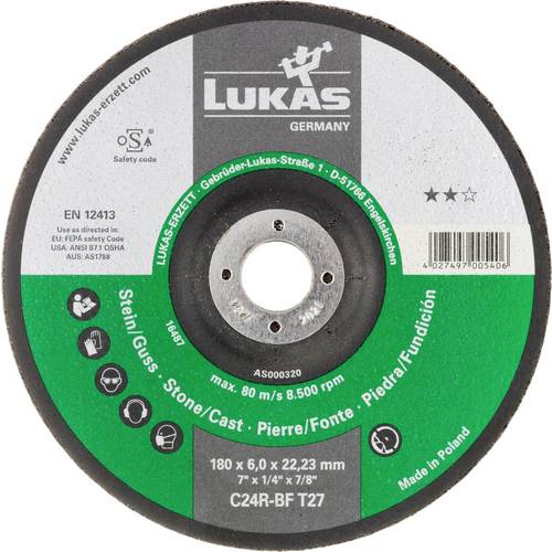LUKAS-ERZETT AS000320V9802 T27 180x6,0x22,23 Schruppscheibe Durchmesser 180 mm 10 St.