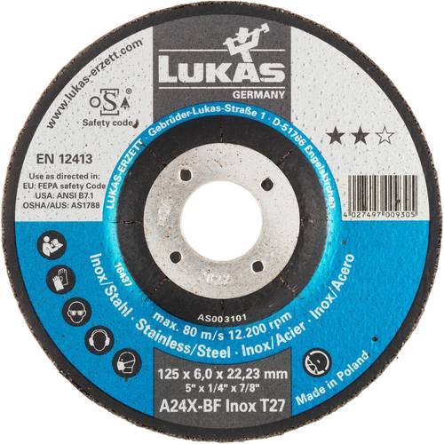 LUKAS-ERZETT AS003104V9802 T27 230x6,0x22,23 A24X-BF Schruppscheibe Durchmesser 230 mm 10 St.
