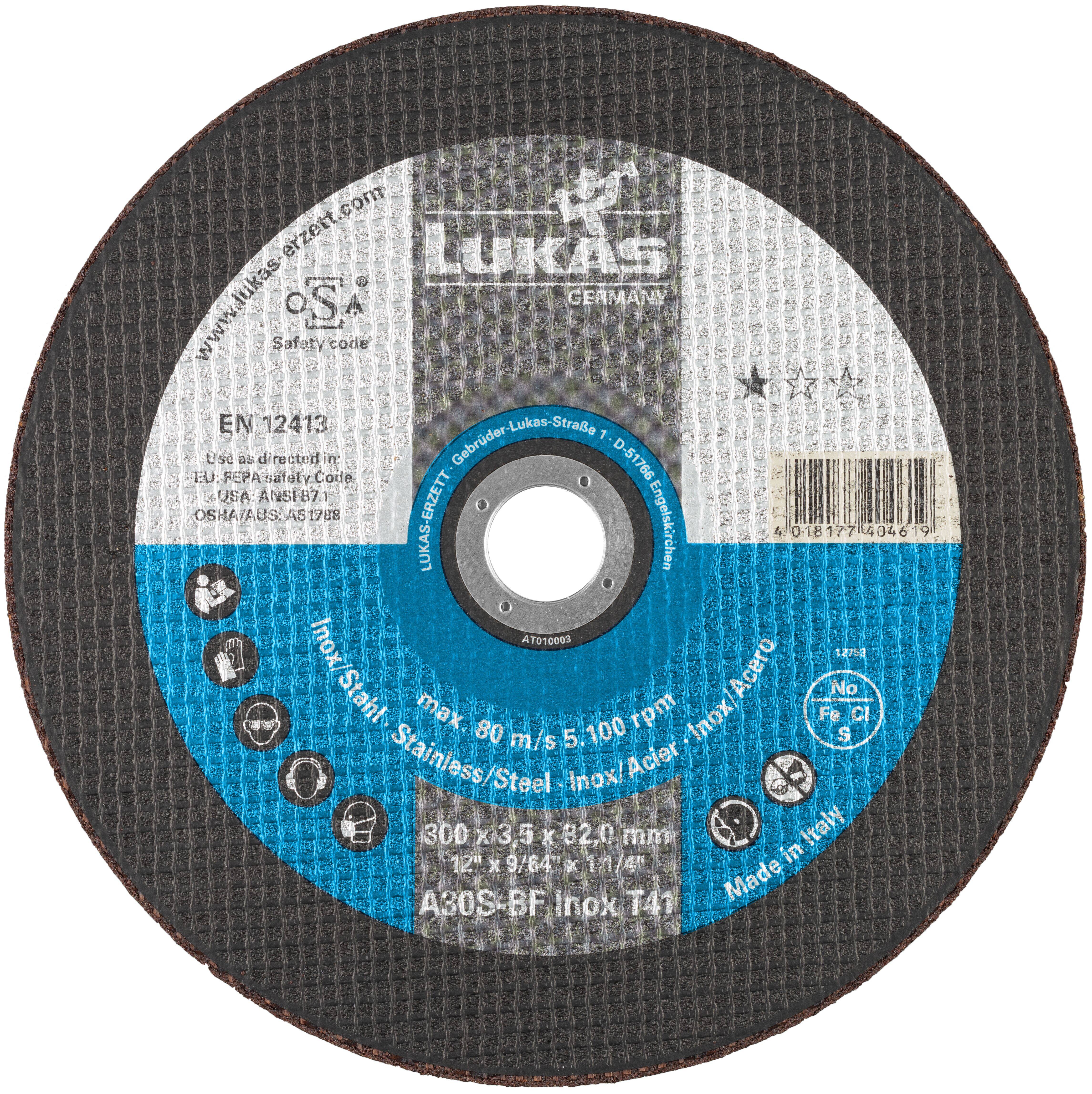 LUKAS-ERZETT T41 300x3,5x32,00 A30S-BF AT010003 Trennscheiben-Set 300 mm 10 St.