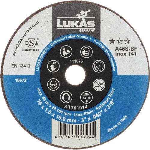 LUKAS-ERZETT T41 76x1,0x10,00 A46S-BF AT761010V9802 Trennscheiben-Set 76 mm 50 St.