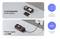 Bild zeigt ein wiederaufladbares Gerät mit 3 Ni-MH-Batterien sowie ein separates Bild des Geräts, das über USB-C mit einer Stromquelle verbunden ist.
