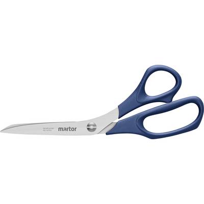 Eine Schere mit blauen Griffen der Marke 'martor', ergonomisch gestaltet und für vielseitige Schneidaufgaben konzipiert.