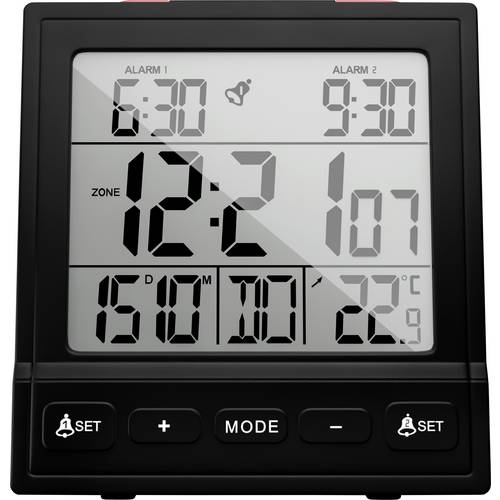 Mebus 25581 Wecker Schwarz Alarmzeiten 2 2 Timerzeiten