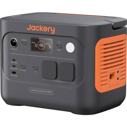 Thumbnail - Jackery Explorer 1000 v2 Powerstation LiFePO 4 USB-A, USB-C® Schwarz/Orange