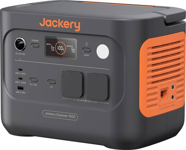 Jackery Explorer 1000 v2 Powerstation   LiFePO 4 USB-A, USB-C® Schwarz/Orange