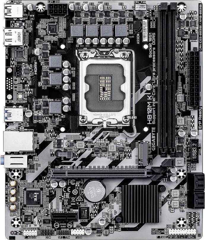 Gigabyte H810M K Mainboard Attacco (PC) #####Intel® 1851 Fattore di forma (dettagli) Micro-ATX Chipset della scheda madre Intel® H810 Express