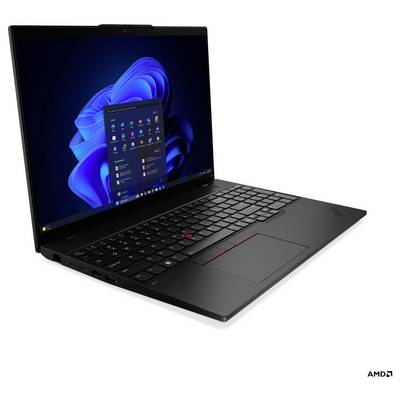 Ein schwarzer Laptop, der einen Windows-Betriebssystem-Startbildschirm mit Symbolen und einer Taskleiste anzeigt.