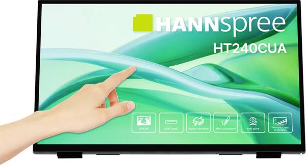 Hannspree HT240CUA LED-Monitor  EEK D (A - G) 60.5 cm (23.8 Zoll) 1920 x 1080 Pixel 16:9 6 ms DisplayPort, HDMI®, VGA, USB-A (USB 3.0), USB-B, Kopfhörer-Buchse VA LED